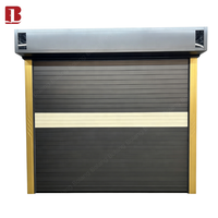 Porte à enroulement en aluminium de luxe sur mesure Bolang, haute étanchéité, coupe-vent, isolée thermiquement, connectée Wi-Fi, contrôle par application, pour villa