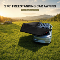 Accessoires 4x4, auvents pour voiture, tente 270° à ouverture rapide, tente hexagonale en forme d'éventail pour le camping et la randonnée en plein air