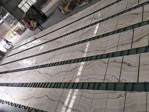 Revestimiento de pared moderno pulido blanco de mármol travertino de calidad superior italiano para diseños de interiores para uso en interiores de villas - Product Image 2