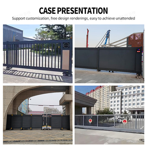 Puerta DE SEGURIDAD plegable al por mayor, puerta lineal segmentada, puertas <span class=keywords><strong>correderas</strong></span> retráctiles automáticas para entrada - Product Image 5