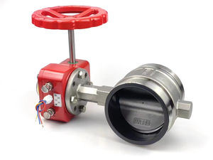 ביצועים גבוהים נירוסטה nbr epdm wafer סוג ידני שסתום פרפר כפול אקסצנטרי wcb oem flange קצוות מים - Product Image 5