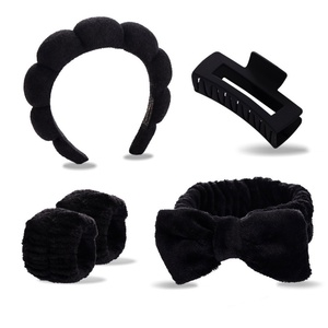 Ensemble d'accessoires capillaires pour femmes : bandeau en tissu, serre-tête et pinces à cheveux pour le soin de la peau et le démaquillage - Product Image 5
