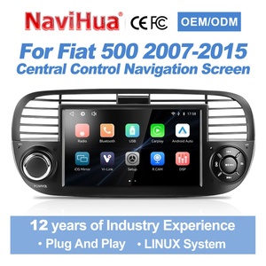 Radio para Auto Navihua con Pantalla Táctil IPS de 7 Pulgadas, Sistema de Navegación Linux, Carplay Inalámbrico, Android Auto, para Fiat 500 2007-2015 - Product Image 1