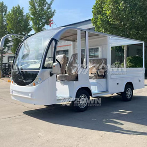 Carro Eléctrico Plano con Parasol, de Baja Velocidad, para Transporte de Mercancías en Fábricas y Comunidades - Product Image 3