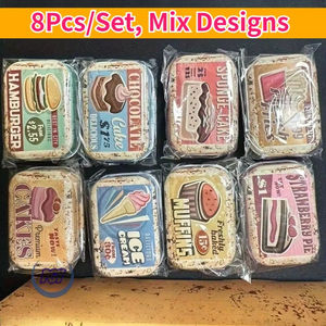 Lot de 8 à 16 boîtes miniatures vintage en étain, ensemble en vrac, contenants de rangement en métal rétro pour bijoux, clés USB et objets de collection, organisateur de bijoux - Product Image 2