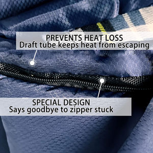 Sac de couchage extra large pour adulte E-RIKE, doublure en flanelle, portable, pour voyages, randonnée, <span class=keywords><strong>camping</strong></span> d'hiver, extérieur - Product Image 5