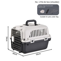 Étui à air en plastique à motif solide pour chats chiens chariot à chat amovible avec fermeture à bouton de porte en fer étui de voiture pour cage à chien sortant pour animaux de compagnie