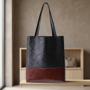 Sac à main en cuir véritable pour femme BS INTERNATIONAL, qualité supérieure, durable, écologique, fermeture éclair 100 %, imperméable - Product Image 1