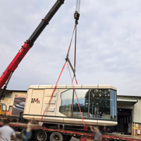 Maison capsule préfabriquée en aluminium M5, maison modulaire en conteneur avec système d'énergie solaire pour une vie écologique hors réseau