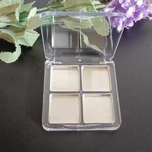 Square Four Compartment Powder Compact Transparent Plastic <b>Box</b> <b>Small</b> Capacity Multi Function Cosmetic Case - Product Image 3