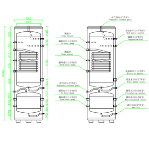 <span class=keywords><strong>Chauffe</strong></span>-<span class=keywords><strong>eau</strong></span> résidentiel air-<span class=keywords><strong>eau</strong></span> pompe à chaleur chaudière réservoir radiateurs électriques réservoir de stockage d'<span class=keywords><strong>eau</strong></span> chaude <span class=keywords><strong>300L</strong></span> - Product Image 6