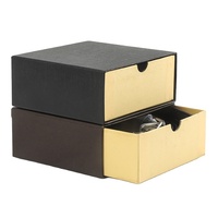 Boîte en carton rigide recyclable avec insert en mousse, estampage à chaud, logo personnalisé, pelliculage brillant pour emballage de bijoux et de montres