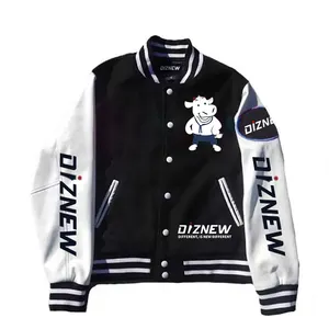 DiZNEW Custom Mens Winter Letterman Varsity Jacket 2022 Casual College Jackets