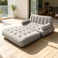 Canapé gonflable pliable en PVC, canapé-lit gonflable portable, chaise gonflable, matelas gonflable avec pompe intégrée, canapé gonflable