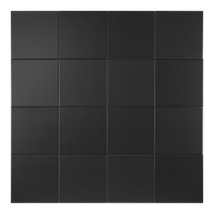 Carrelage noir Melbourne 15 x 15 cm, finition mate, bords irréguliers, épaisseur 8,5 mm - Product Image 2