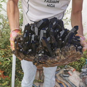 Commercio all'ingrosso grande Citrine Smoky Quartz Cluster Naturale <span class=keywords><strong>Citrino</strong></span> Cluster Per La Decorazione - Product Image 1