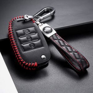 Housse de clé en cuir faite à la main pour Kia sac porte-clés pliable avec fermeture suspendue Compatible avec TOUT NOUVEAU K5 K4 K3 KX5 KX1 - Product Image 5