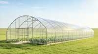 Serre tunnel agricole en acier galvanisé avec film PE pour la culture de légumes