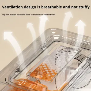 New Hamster <strong>Cage</strong> Indoor Liftable Integrated Detachable FC Series <strong>Reptile</strong> Tank Transparent with Lid Rectangular All Seasons - Product Image 3