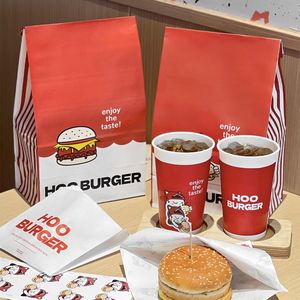 Sacs en papier kraft personnalisés pour l'emballage alimentaire (pâtisserie et desserts), sacs jetables anti-graisse pour hamburgers - Product Image 3