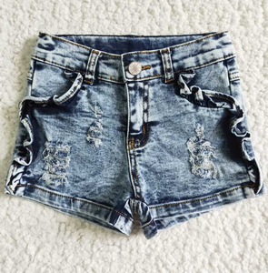 En stock – Nouveaux shorts en jean imprimés respirants taille mi-haute pour filles (3-16 ans) – Jean tendance de haute qualité pour tout-petits - Product Image 4