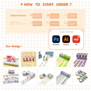 OEM Manufactory <span class=keywords><strong>Washi</strong></span> <span class=keywords><strong>Tape</strong></span> Diseño personal de papel amor y regalos - Product Image 6