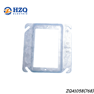 Cache-prise électrique carré 4x4 1 gang <span class=keywords><strong>de</strong></span> 1 pouce surélevé avec fentes <span class=keywords><strong>de</strong></span> montage inclinées Modèle AP-11203 - Product Image 4