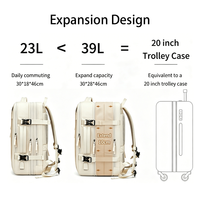 Tas Ransel Ekspansiabel untuk Perjalanan Bisnis dan Luar Ruangan, Dilengkapi Kantung Laptop 17 Inci Berbantalan, Tahan Air, dan Pengisian Daya USB, Disetujui Maskapai Penerbangan, dengan Banyak Ruang Penyimpanan