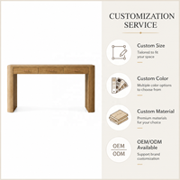 Bureau en bois massif sur mesure, table d'écriture moderne et minimaliste avec tiroirs cachés pour hôtel de luxe, suite ou bureau