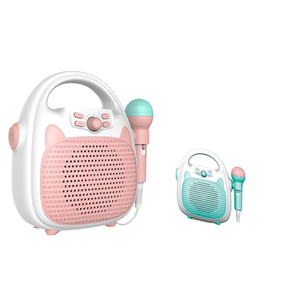 <b>Kids</b> Karaoke Machine with 2 <b>Microphones</b> RGB LED Lighting & USB Support-Music Player & Toddler Singing Assistant Record Playback - Product Image 1