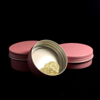 Latas de Aluminio Metálicas Modelo KX de 20 ml, D39*H20 mm, Recipientes Redondos Recargables con Tapa y Brocha para Bálsamo Labial, Crema Cosmética