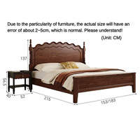 Lit king size simple en bois massif noir avec tête de lit, style médiéval, durable, pour adultes, prix de gros