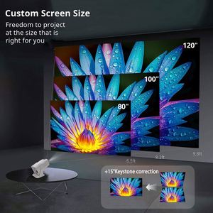 Proyector Portátil Inteligente 4K Android, WiFi 6 y Bluetooth 5.0, Compatible con Full 1080p, Proyector de Cine en Casa con Sistema de Video - Product Image 3