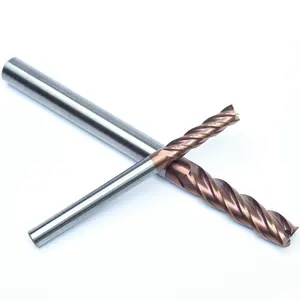 Fresa CNC HRC58 6mm-20mm 4 flauti fresa a candela in metallo duro con estremità piatta