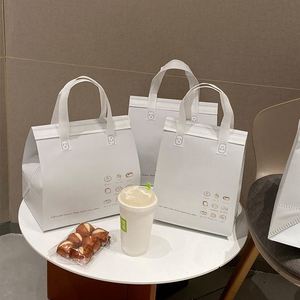 Bolsas Térmicas Desechables Reciclables al por Mayor con Asa Personalizada, Duraderas y Aisladas para Alimentos Calientes/Fríos, Reutilizables para Pan y Pasteles - Product Image 6