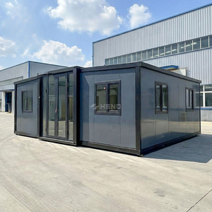 Maison conteneur préfabriquée sécurisée, empilable et extensible de 20 pieds et 40 pieds, structure préfabriquée, maison à deux chambres, construction immobilière - Product Image 1