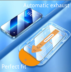Kit d'installation facile anti-rayures et anti-poussière, <span class=keywords><strong>protection</strong></span> d'écran en verre trempé transparent <span class=keywords><strong>9H</strong></span> pour iPhone 16 PRO MAX 17 PRO MAX 15 14 Film - Product Image 3