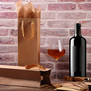 Bolsas de Papel Kraft Marrón de Alta Calidad para Botellas de Vino con Asa - Product Image 4