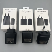 Cargador PD de 45W con Enchufe EU, US, UK para Samsung S24 S23 S22 S20 Note 20 Note 10, Cargador Súper Rápido al por Mayor