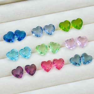 Venta al por mayor de accesorios de joyería DIY de diamantes de cristal K9 con base puntiaguda en forma de corazón y diamantes transparentes en forma de corazón - Product Image 2