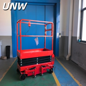 Plateforme de travail aérienne <span class=keywords><strong>mobile</strong></span> mini-hydraulique à ciseaux manuelle 300 kg 3 m 3,9 m 4,8 m pour l'entretien des entrepôts - Product Image 2