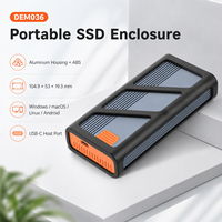 علبة تخزين M.2 NVMe SSD بتقنية Thunderbolt 3/USB4، سرعة 40 جيجابت في الثانية، PCIe Gen4x4، بدون أدوات، سعة قصوى 8 تيرابايت، هيكل من الألومنيوم