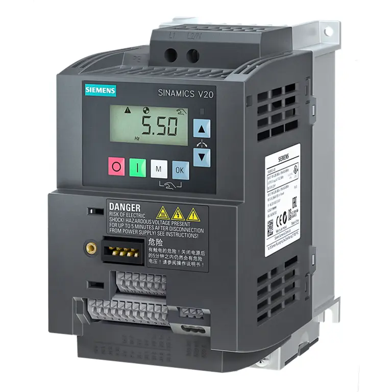 Siemens 1.5KW 1AC 230V без фильтра 6SL3210-5BB21-5UV1 SINAMICS V20 преобразователь частоты