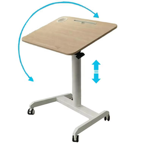 Bureau debout pliable moderne en métal avec vérin à gaz et hauteur réglable pour ordinateur portable, idéal pour le bureau, l'école, l'hôpital, la maison, l'appartement et l'hôtel - Product Image 1