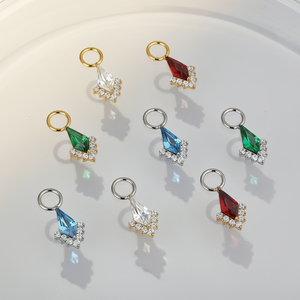 จี้รูปว่าว ต่างหู<span class=keywords><strong>ไท</strong></span>เทเนียม ASTM F136 ประดับ<span class=keywords><strong>พลอย</strong></span>แซฟไฟร์สีฟ้า ซิรคอน ต่างหูแบบติดหู DIY <span class=keywords><strong>ส</strong></span>ำหรับเจาะหู เครื่องประดับหรูหราสำหรับตกแต่งใบหู - Product Image 1