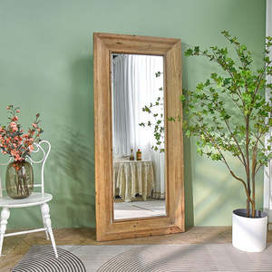 INNOVA - Espejo de Pared Rectangular Grande, Rústico, Estilo Europeo, Ecológico, de Madera Maciza, 7 cm de Grosor - Product Image 1