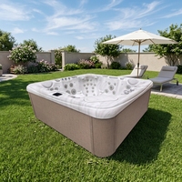 Bain à remous VIRLUX pour 5 personnes avec 70 jets, 2 baignoires de relaxation et système de massage pour spa de jardin
