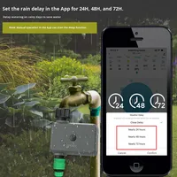 Smart Home Batería IOS Plástico Jardín Riego Válvula de agua Barra OLED para Tuya App Control Aspersor Temporizador Riego automático
