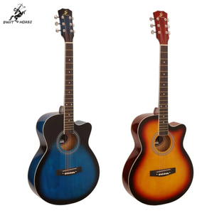 Bán buôn nhạc cụ 6 dây guitar 40 inch Acoustic Guitar Linden Top Glossy hoàn thiện chấp nhận OEM sản xuất tại Trung Quốc - Product Image 1