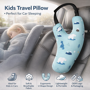 Coussin de tête de siège auto pour enfants, oreiller de nuque et d'épaule pour siège arrière, accessoire de voiture - Product Image 1